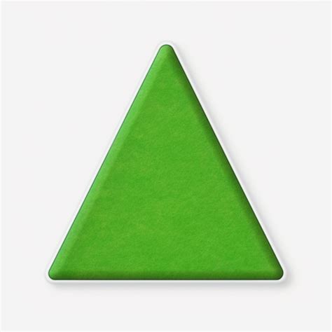 Premium Photo A Close Up Of A Green Triangle With A White Background