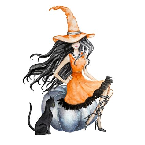 Premium Vector Halloween Watercolor Illustration Hand Drawn Festive