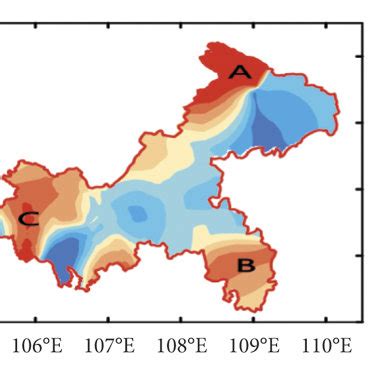 A Spatial Distribution Map Of Summer Extreme Precipitation Amount