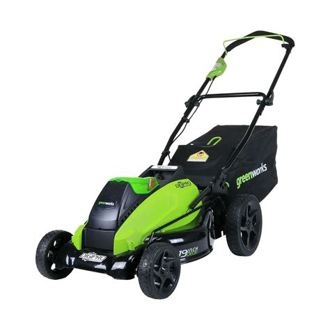 Greenworks 19 40 Volt Battery Powered Push Walk Behind Mower