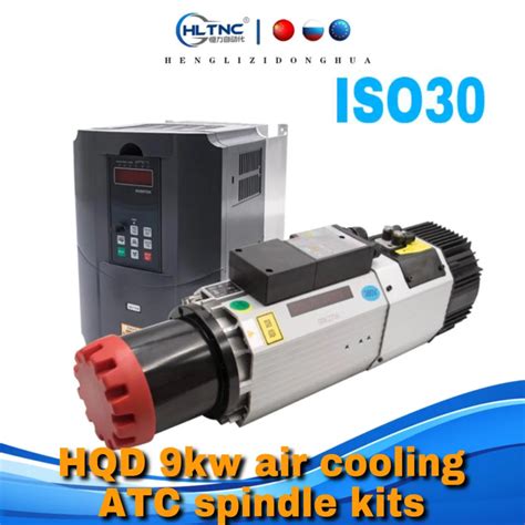 Motor De Husillo CNC Refrigeraci N Por Aire HQD 9kw ATC 220v 380v