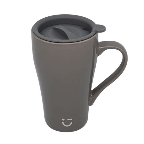 Minimalist Large Capacity Mug 430mL Gray MINISO Bahrain