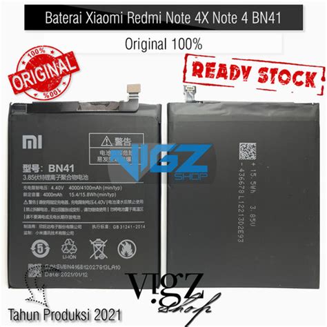 Jual Baterai Xiaomi Redmi Note 4 Note 4x BN41 Original 100