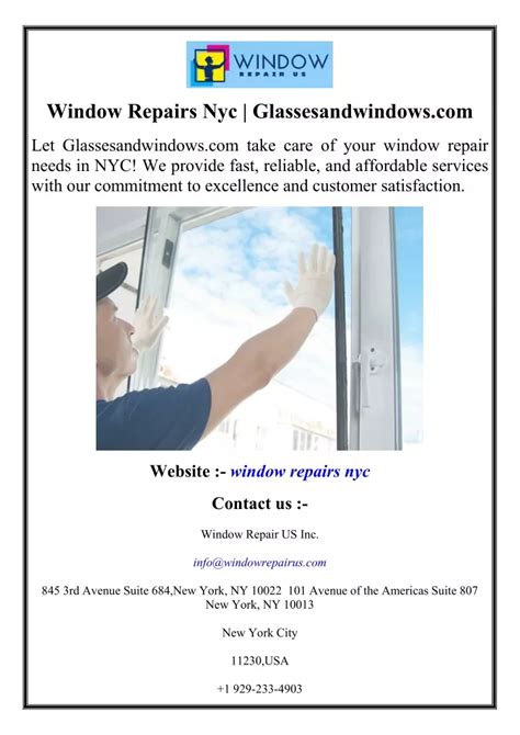 Ppt Window Repairs Nyc Glassesandwindows Powerpoint Presentation