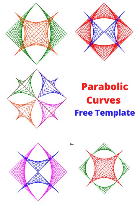 Parabolic Curve Art Template Straight Lines Drawing Ideas Sparklingbuds