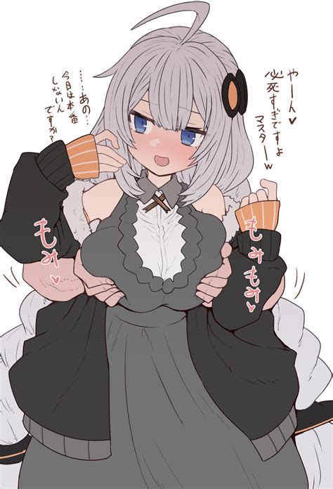 The Big Imageboard Tbib 1boy 1girl Ahoge Black Jacket Blue Eyes Blush Braid Breast Grab