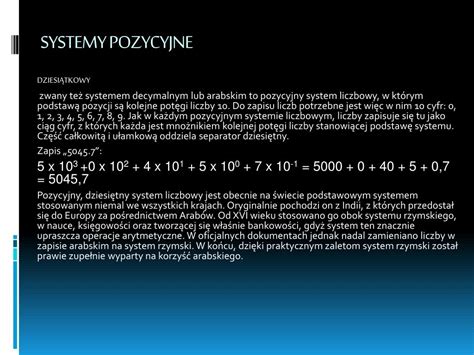 Ppt Uk Ady Liczenia Systemy Liczbowe Powerpoint Presentation Free