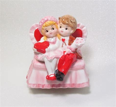 Norcrest HTF Vintage Adorable Boy Girl Sweethearts Sitting Together