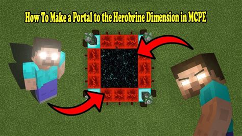 How To Make A Portal To The Herobrine Dimension In Mcpe Minecraft Pe