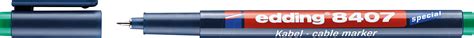 EDDING 8407 - 4S: Kabelmarker, 0,3 mm, schwarz - rot - blau - grün bei ...