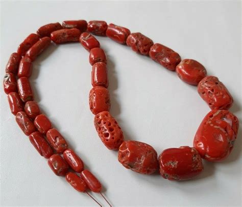 Ct Natural Italy Sea Red Coral Bead Handmade Loose Coral