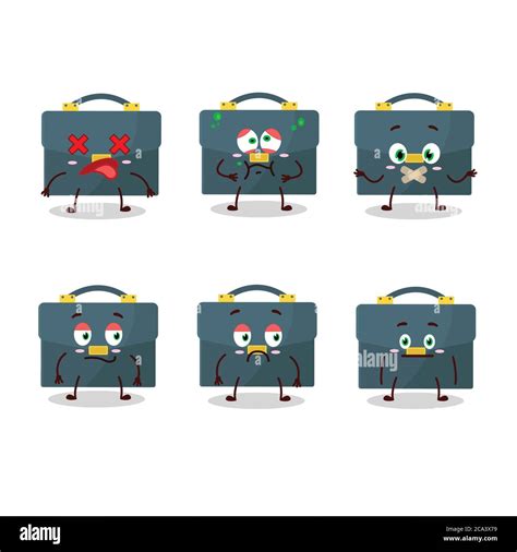 Briefcase Cartoon In Character With Nope Expression Stock Vector Image