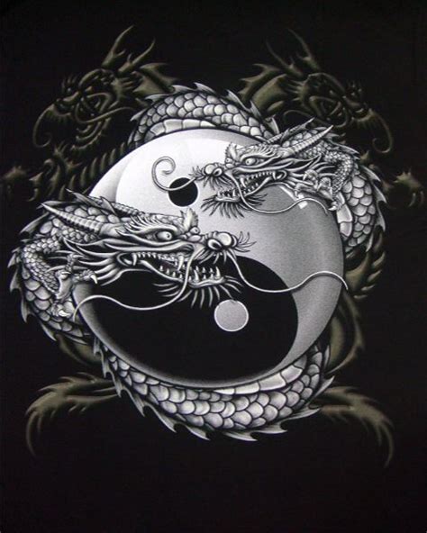 Chinese Dragon Yin Yang T Shirt T Shirts Mens Yin Yang Art Ying