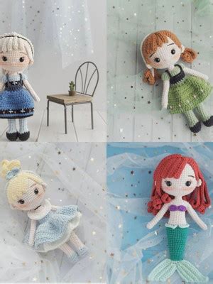 Combo 4 Princesas Disney Em Croche Amigurumi Compre Produtos