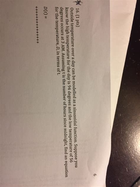 Solved Pts Outside Temperature Over A Day Can Be Chegg