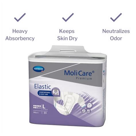 Molicare Premium Elastic 8d Adult Incontinence Brief L Heavy Absorbency