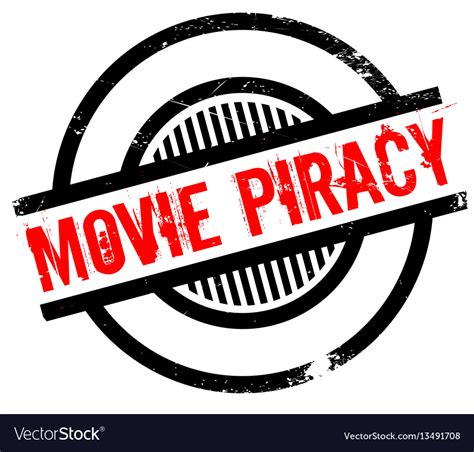 Movie Piracy Rubber Stamp Royalty Free Vector Image