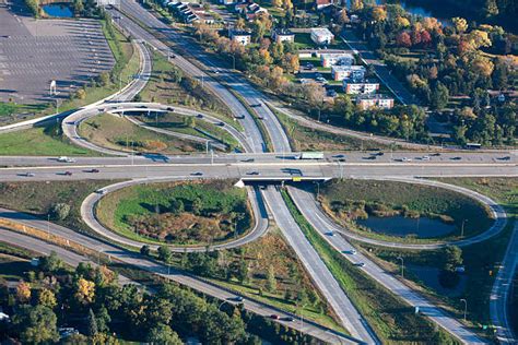 Highway Clover Overpass Clover Leaf Shape Stock Photos Pictures