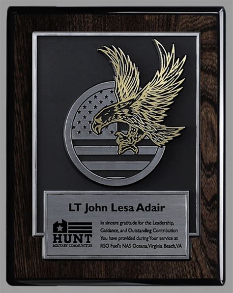 Military Eagle Recognition Award Plaque Pqeag21 Asap Awards