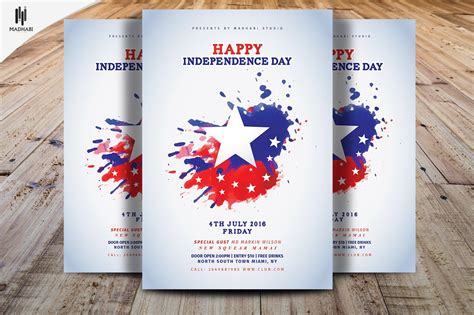 Happy Independence Day Flyer Photoshop Templates Creative Market