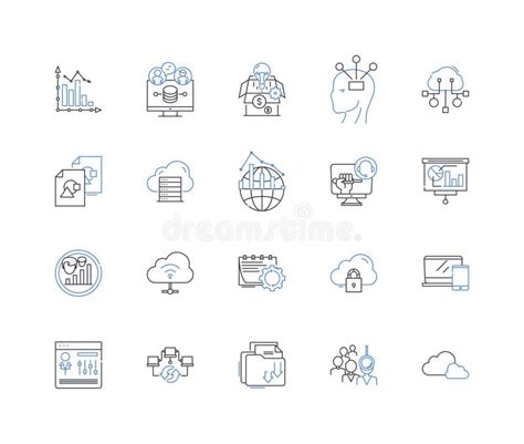 Insights And Systems Line Icons Collection Analytics Data Dashboards