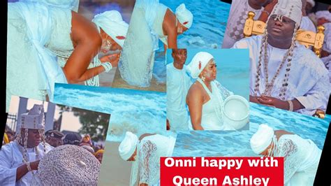 Ooni Of Ife And Queen Ashley As She Performs The Aje Festival Sacrifice