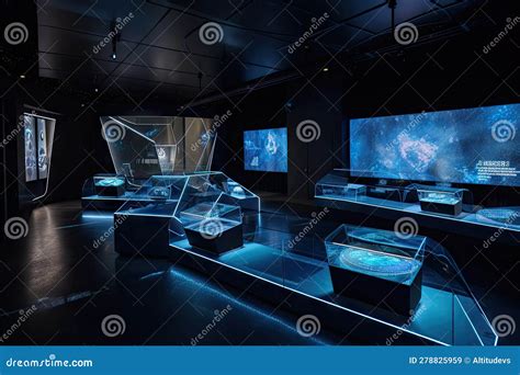 Futuristic And Conceptual Museum With Interactive Exhibits And