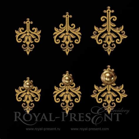 Machine Embroidery Designs Baroque Buttonholes Royal Present Embroidery