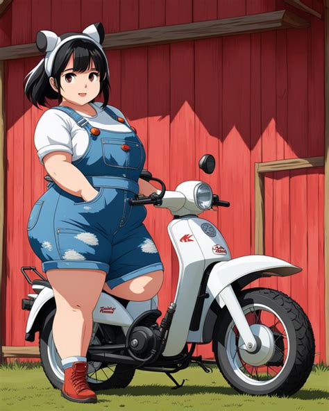 Super Cute Fat Chubby Obese Anime Girl Wearing Rip By Nashicha On