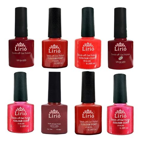 Kit 08 Esmaltes Em Gel D z P Unhas Tons Vermelhos Frete grátis