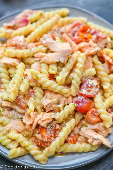 Salmon Feta Pasta Cooktoria