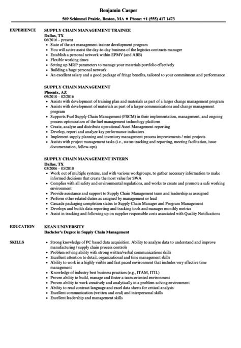 Supply Chain Management Resume Sample Resumegc