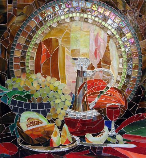 Mosaic Still Life Glass Art Etsy