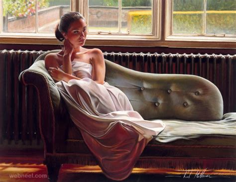 Oil Painting Woman By Rob Hefferan 1