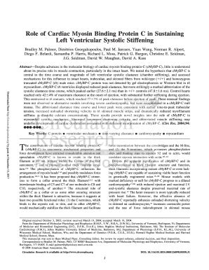 Fillable Online Circres Ahajournals Role Of Cardiac Myosin Binding