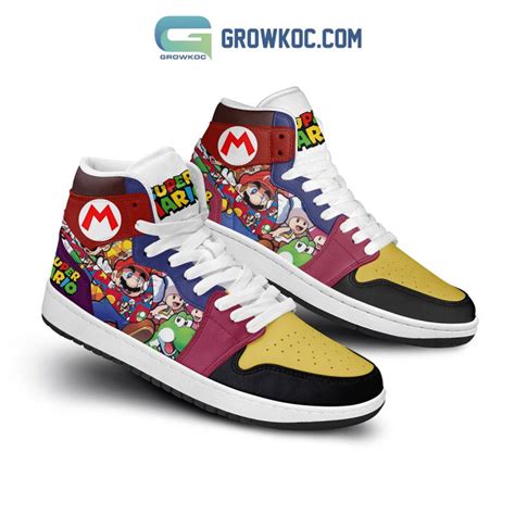 Super Mario Team Love Air Jordan 1 Shoes Growkoc