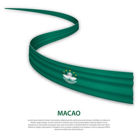 Ondulaci N Cinta O Bandera Con Bandera De Macao Vector En Vecteezy