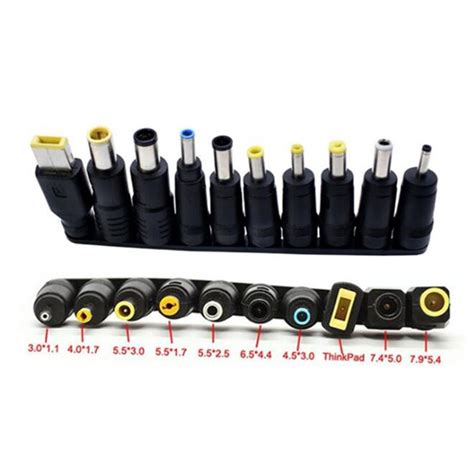 10 Pçs set Universal Power Conector plugs Para Notebook Laptop DC