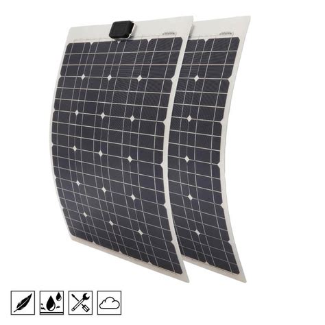 ECO WORTHY 80W 2 40W 12V Semi Flexible Monocrystalline Solar Panel