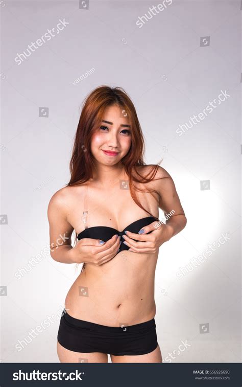 Sexy Asian Woman White Lingerie On Stock Photo 656926690 Shutterstock