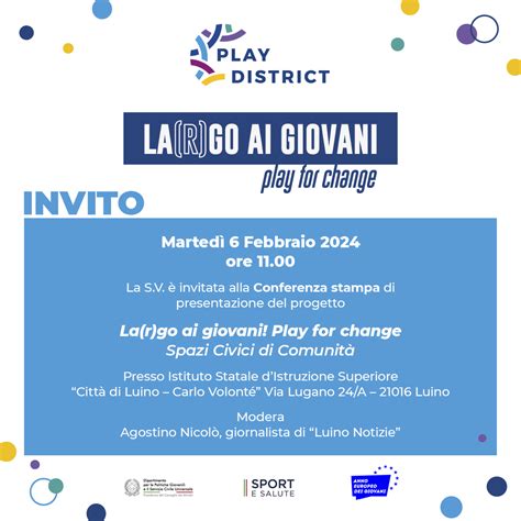 Progetto La R Go Ai Giovani Play For Chance Spazi Civici Di Comunit