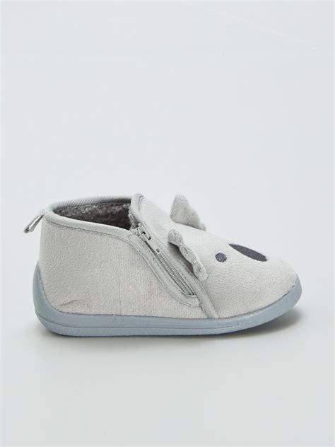 Chaussons Anim S Koala Gris Kiabi