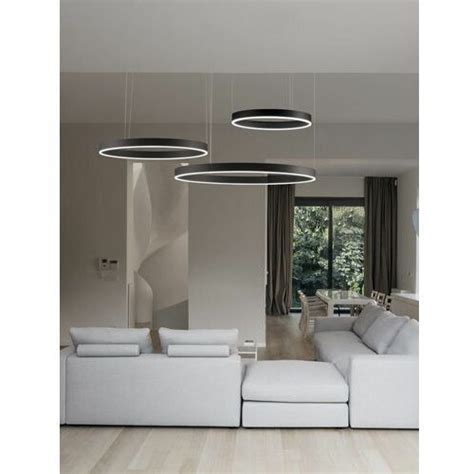 Salonowa lampa wisząca LE42765 nad stolik LED 143W czarna kolor czarny