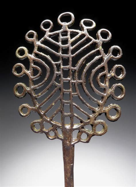 Ancient Bronze Openwork Figural Stick Pin Of The Eastern Saka Scythians