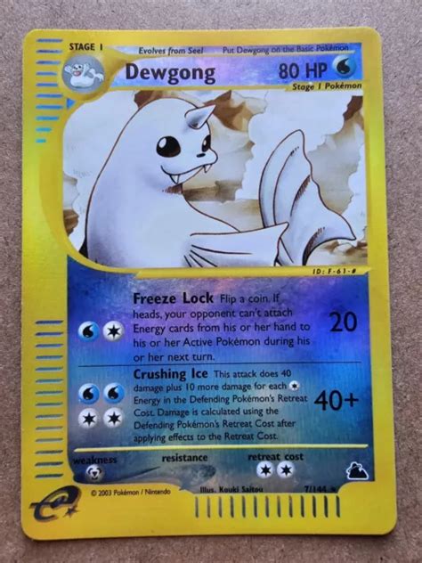 MP POKEMON DEWGONG Skyridge Reverse Holo Rare 7 144 EUR 58 68 PicClick FR