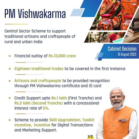 Cabinet Committee On Economic Affairs Approves PM Vishwakarma Scheme