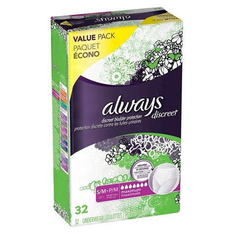 Always Discreet Incontinence And Postpartum Incontinence Underwear For Women Maximum Protection