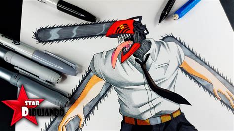 Tutorial De Dibujo Como Dibujar A Denji De Chainsaw Man Con Marcadores