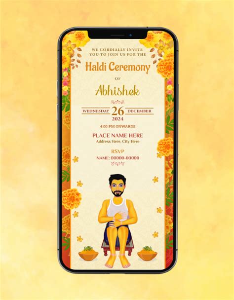 Haldi Ceremony Invitation Template - Infoupdate.org