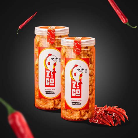 Jual PAKET BUNDLING Kerupuk Pedas ZIGO Cabe Merah Renyah Kemasan